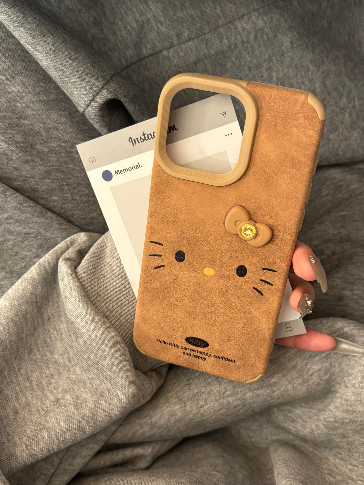 Kitty Leather-Style iPhone Case