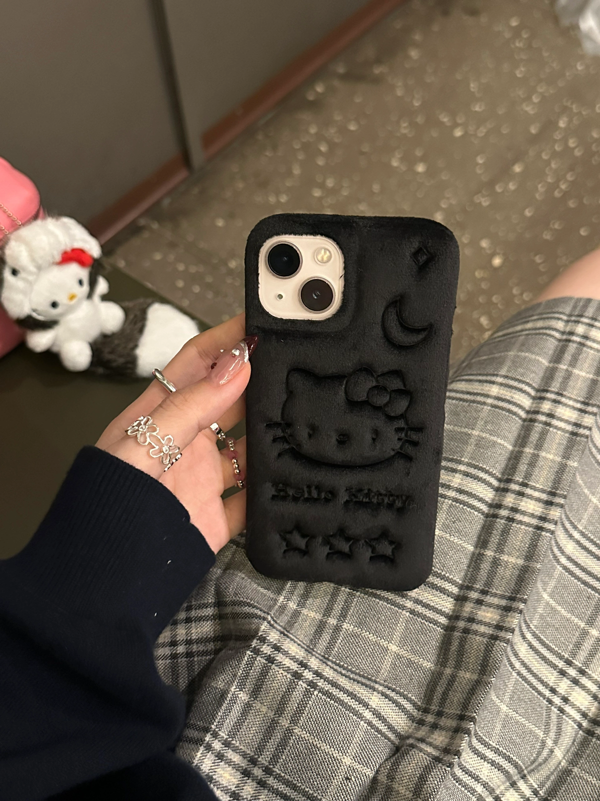 Fluffy Embossed Velvet iPhone Case