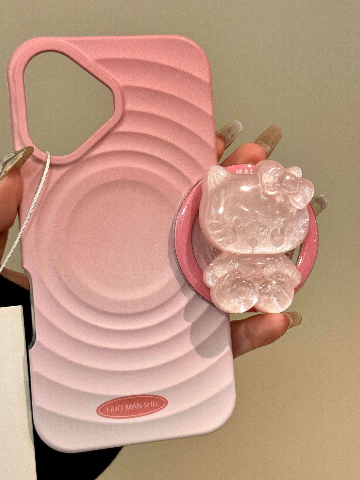 Kitty Ripple iPhone Case with Holder