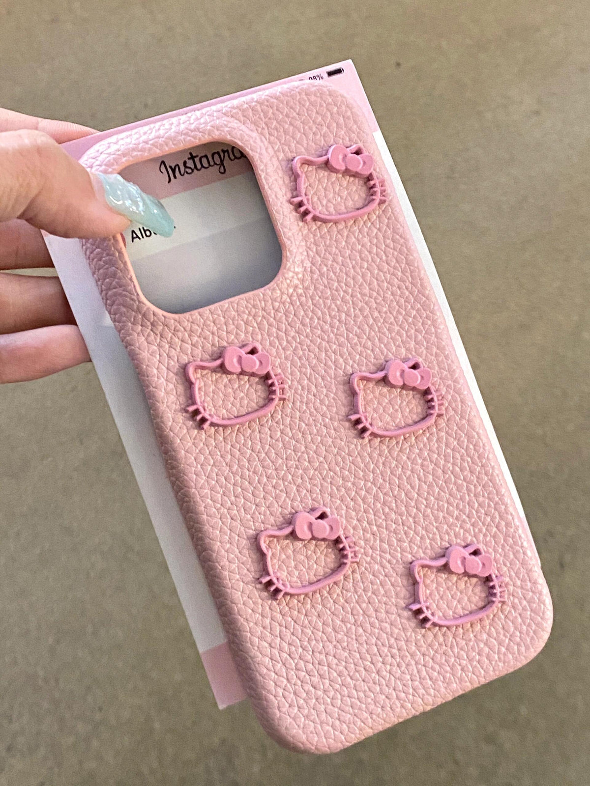 Pink Kawaii iPhone Case with Charms
