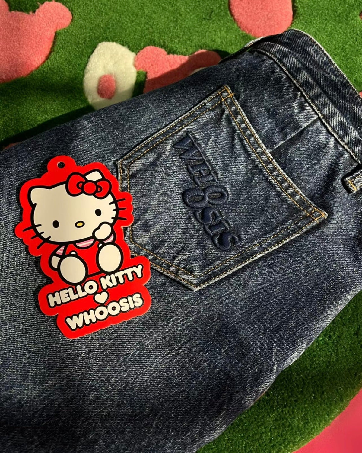 Character Patch Denim Skirt