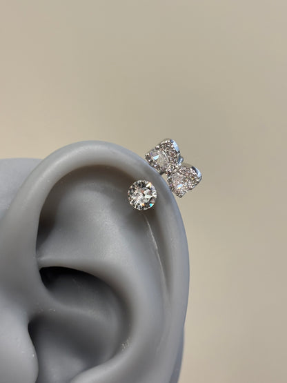 Kitty Bow Stainless Steel Earrings