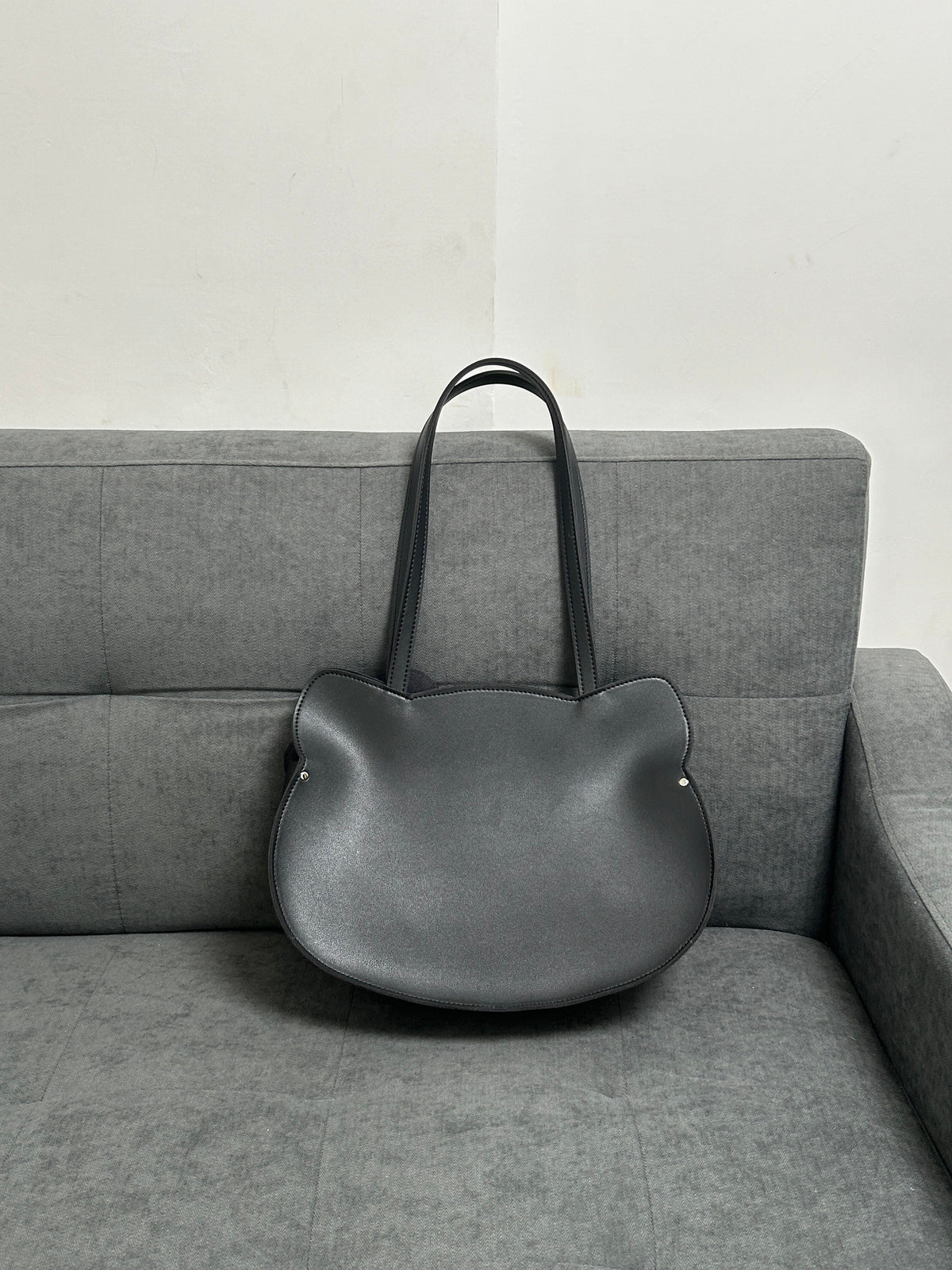 Black Kitty Satchel Handbag
