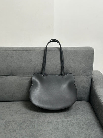 Black Kitty Satchel Handbag
