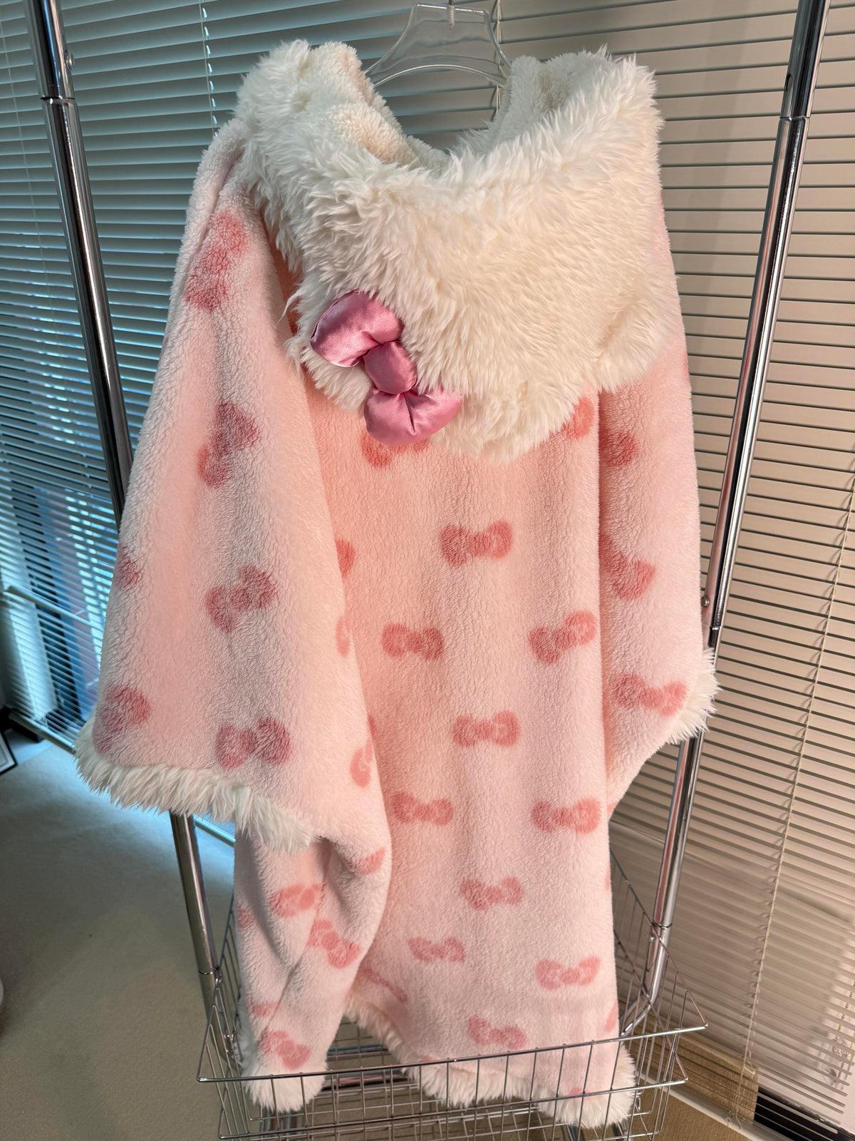 Hooded Kitty Fleece Blanket Sweater