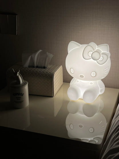 White Kitty Bedside Lamp