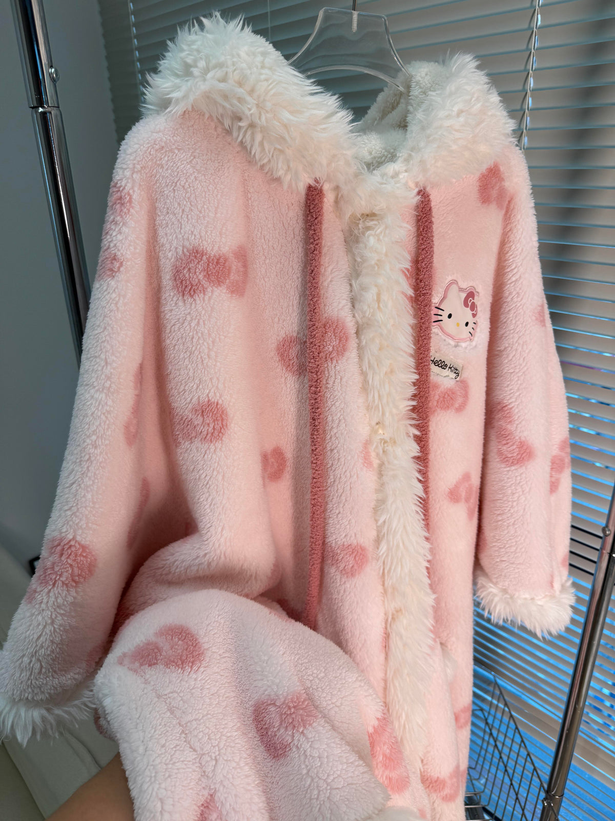 Hooded Kitty Fleece Blanket Sweater