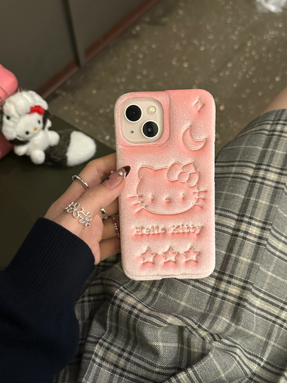Fluffy Embossed Velvet iPhone Case