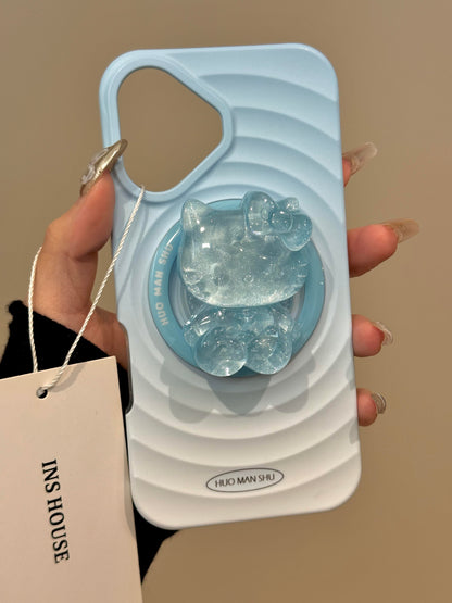 Kitty Ripple iPhone Case with Holder