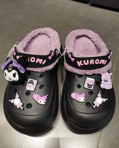 Kuromi Winter Clogs