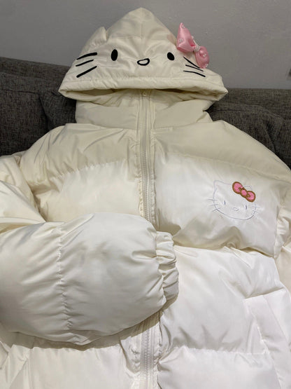 Embroidered Character Puffer Jacket