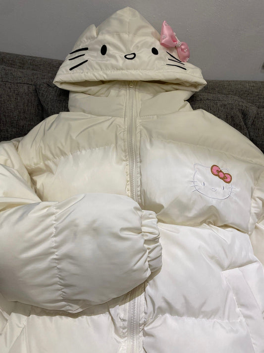 Embroidered Character Puffer Jacket