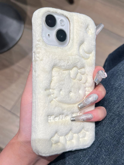 Fluffy Embossed Velvet iPhone Case