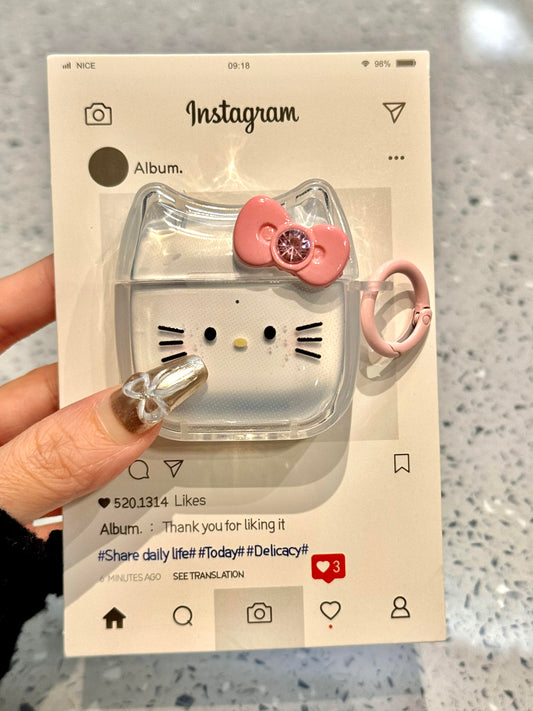 Clear Kitty AirPods Case