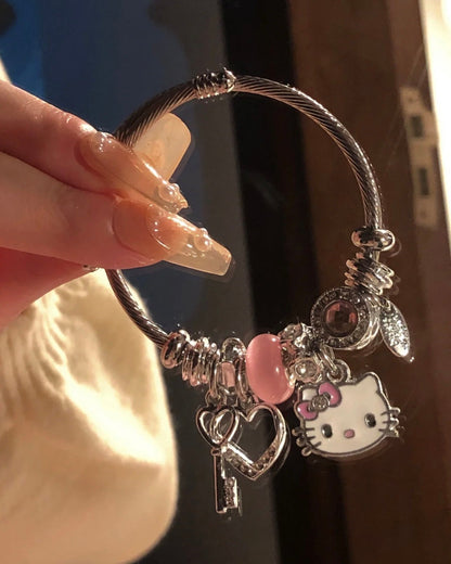 Pink Y2K Adjustable Bracelet