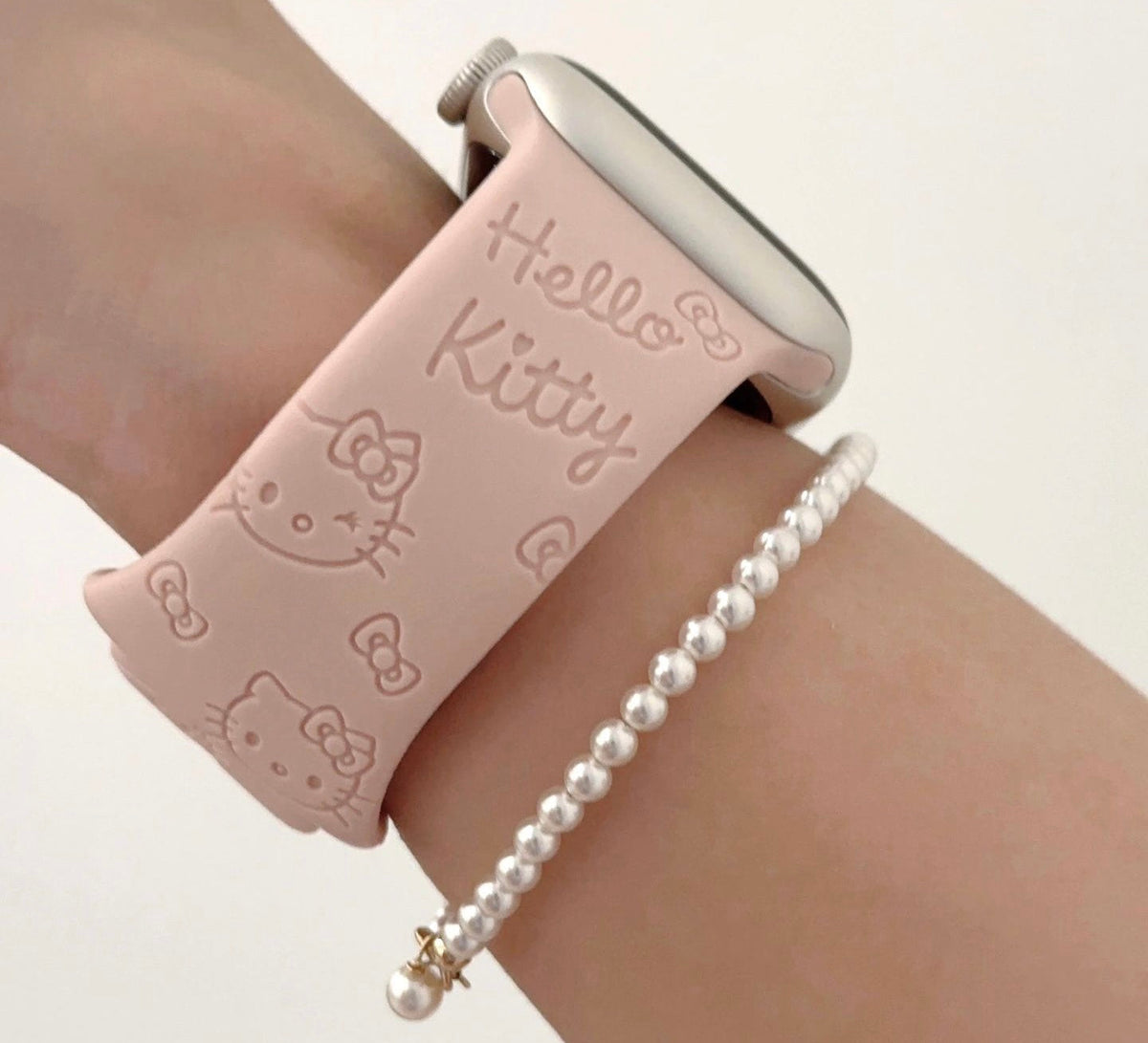 Pink Silicone Apple Watch Band