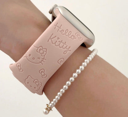 Pink Silicone Apple Watch Band