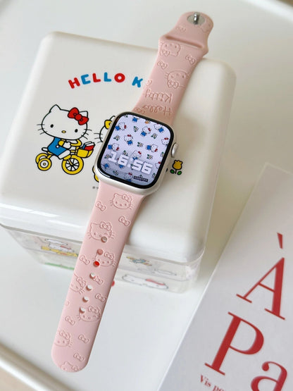 Pink Silicone Apple Watch Band