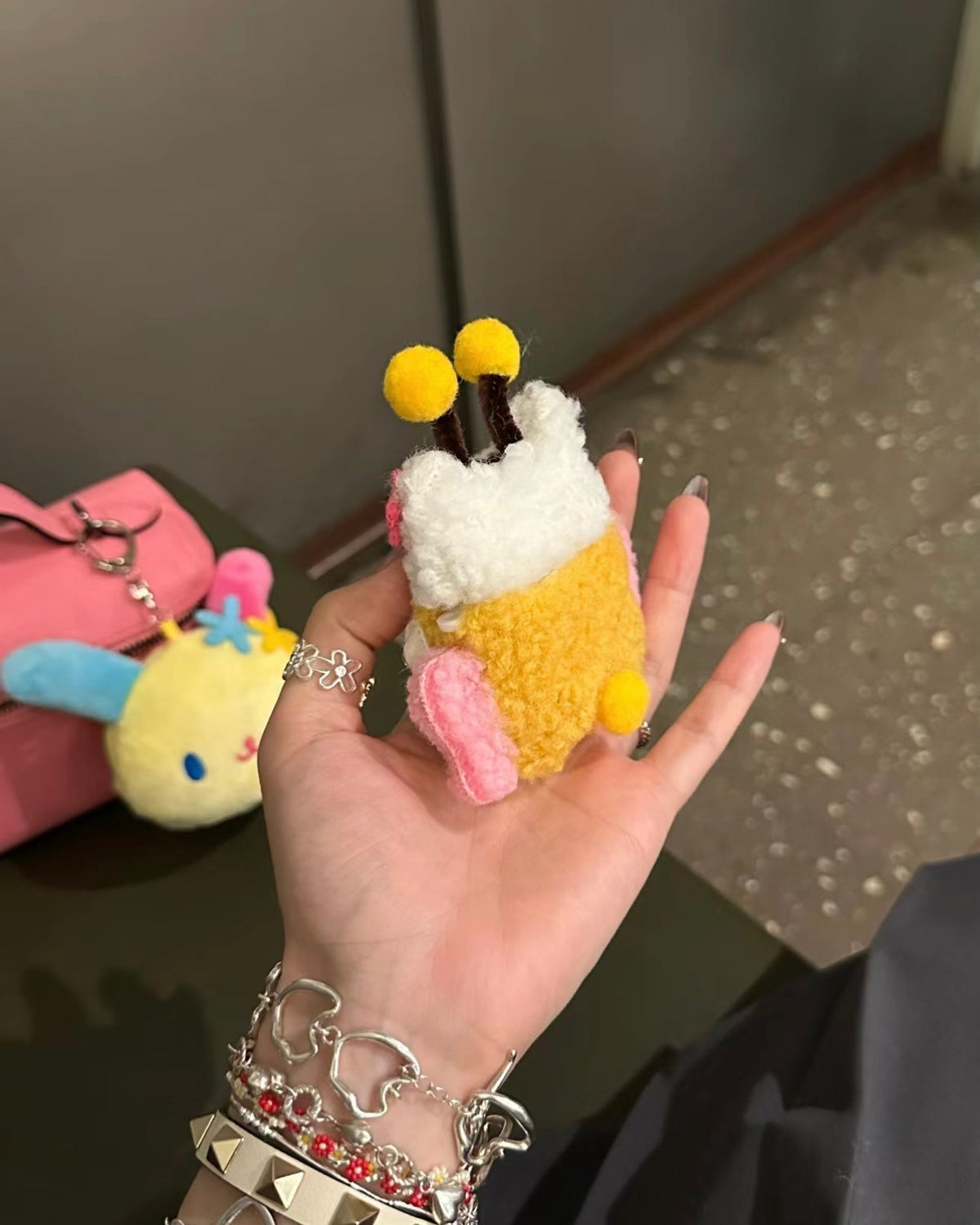 Bumblebee AirPods Case with Crochet Flowers