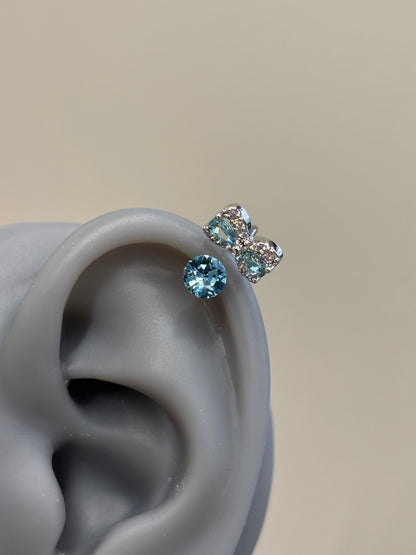 Kitty Bow Stainless Steel Earrings