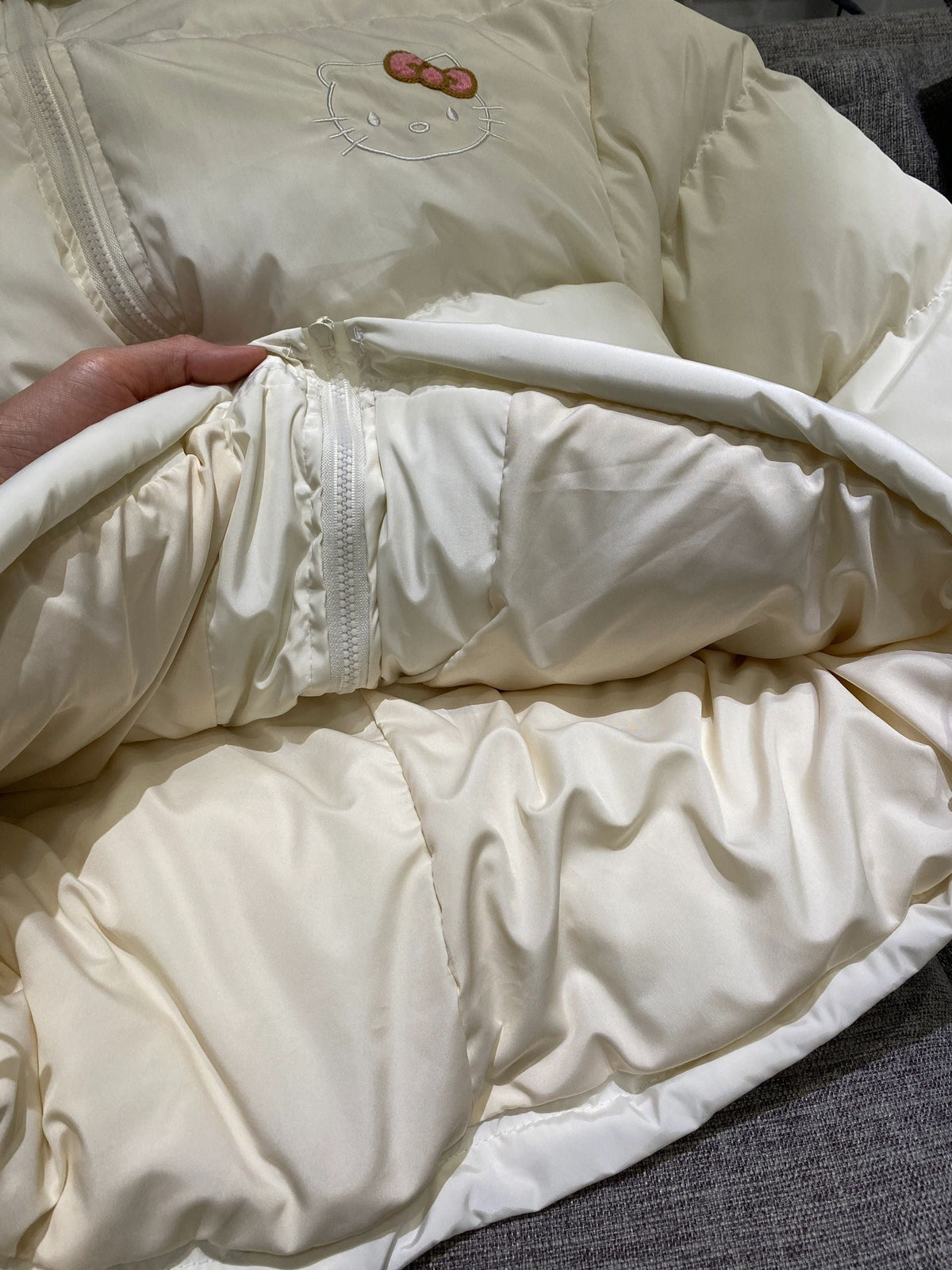 Embroidered Character Puffer Jacket