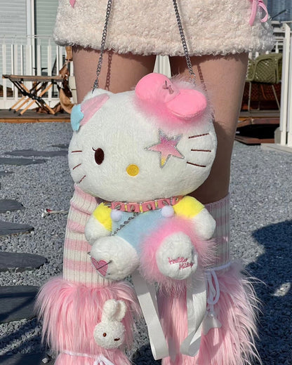 Pink Kawaii Punk Plush Backpack