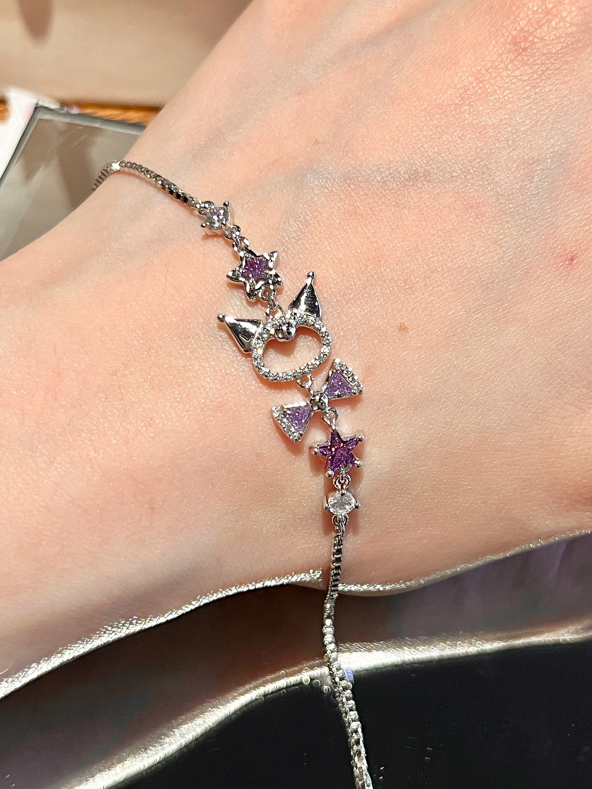 Kitty Flower and Kuromi Star Adjustable Bracelets