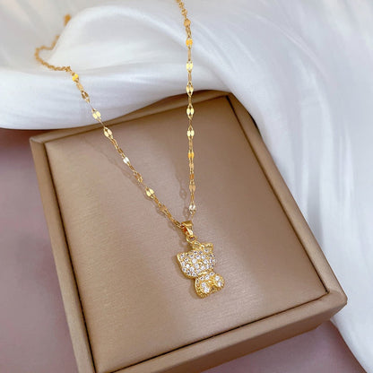 Gold-Tone Character Pendant Necklace