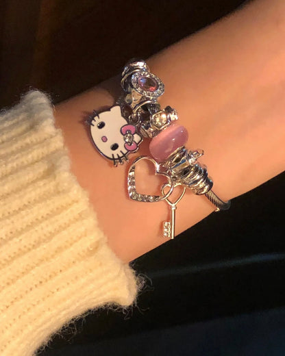 Pink Y2K Adjustable Bracelet