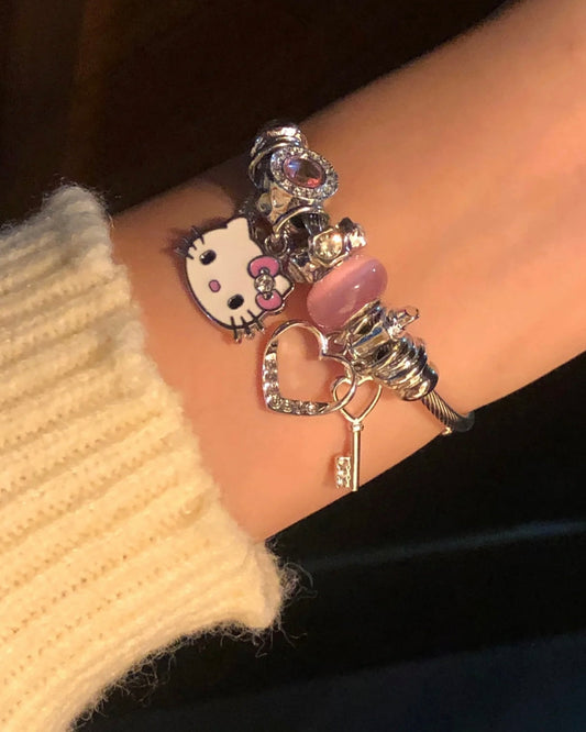Pink Y2K Adjustable Bracelet