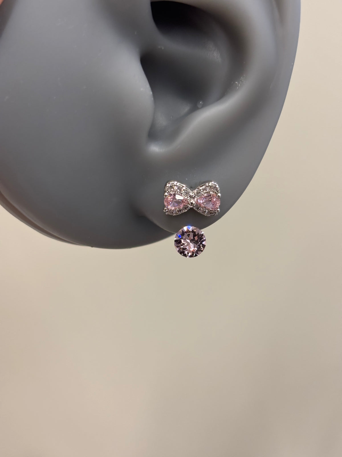 Kitty Bow Stainless Steel Earrings