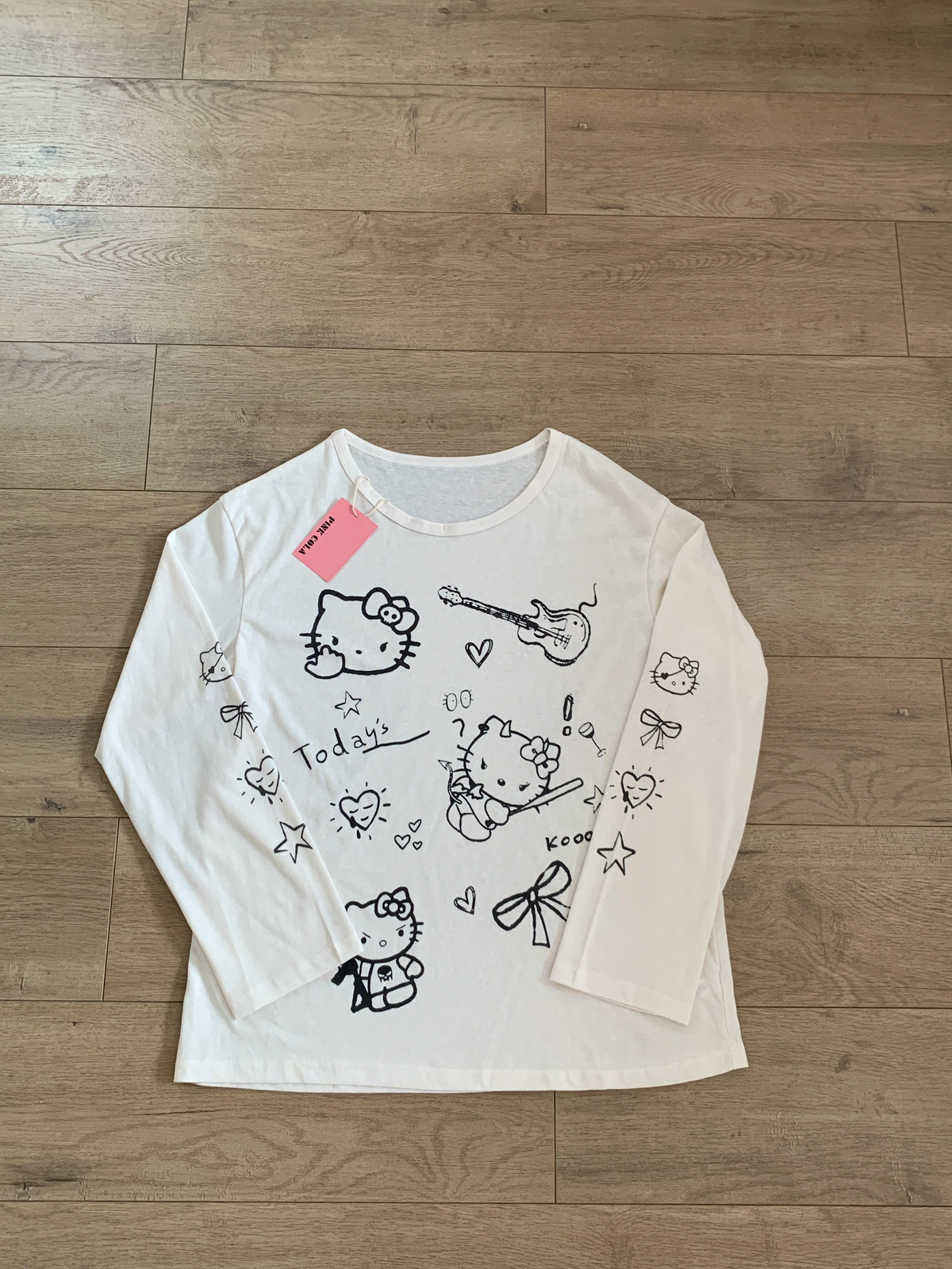 Kitty Y2K Graffiti Long-Sleeve Top