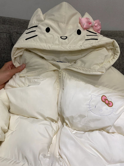 Embroidered Character Puffer Jacket