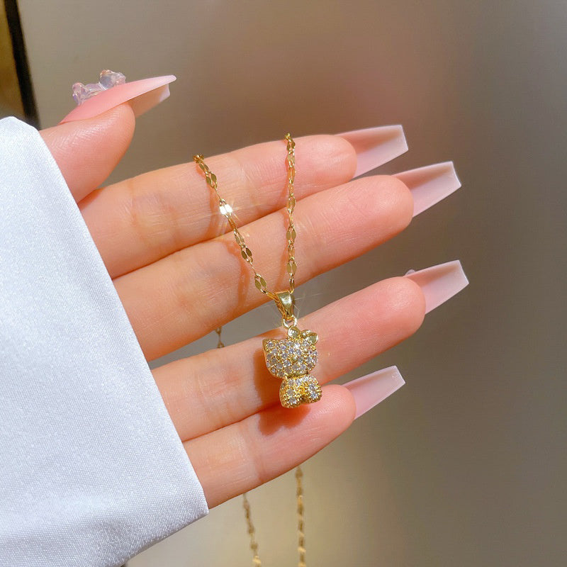 Gold-Tone Character Pendant Necklace