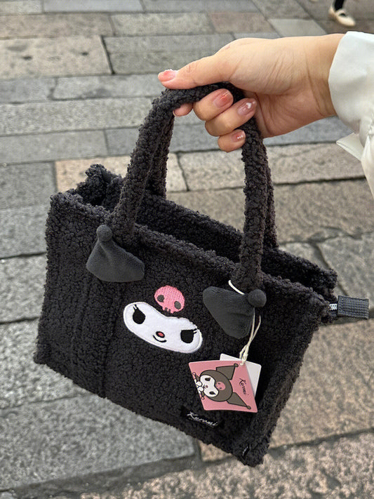 Kuromi Fleece Tote Bag