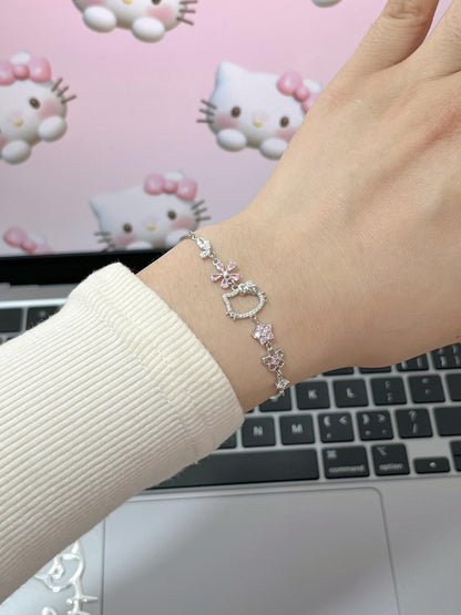 Kitty Flower and Kuromi Star Adjustable Bracelets