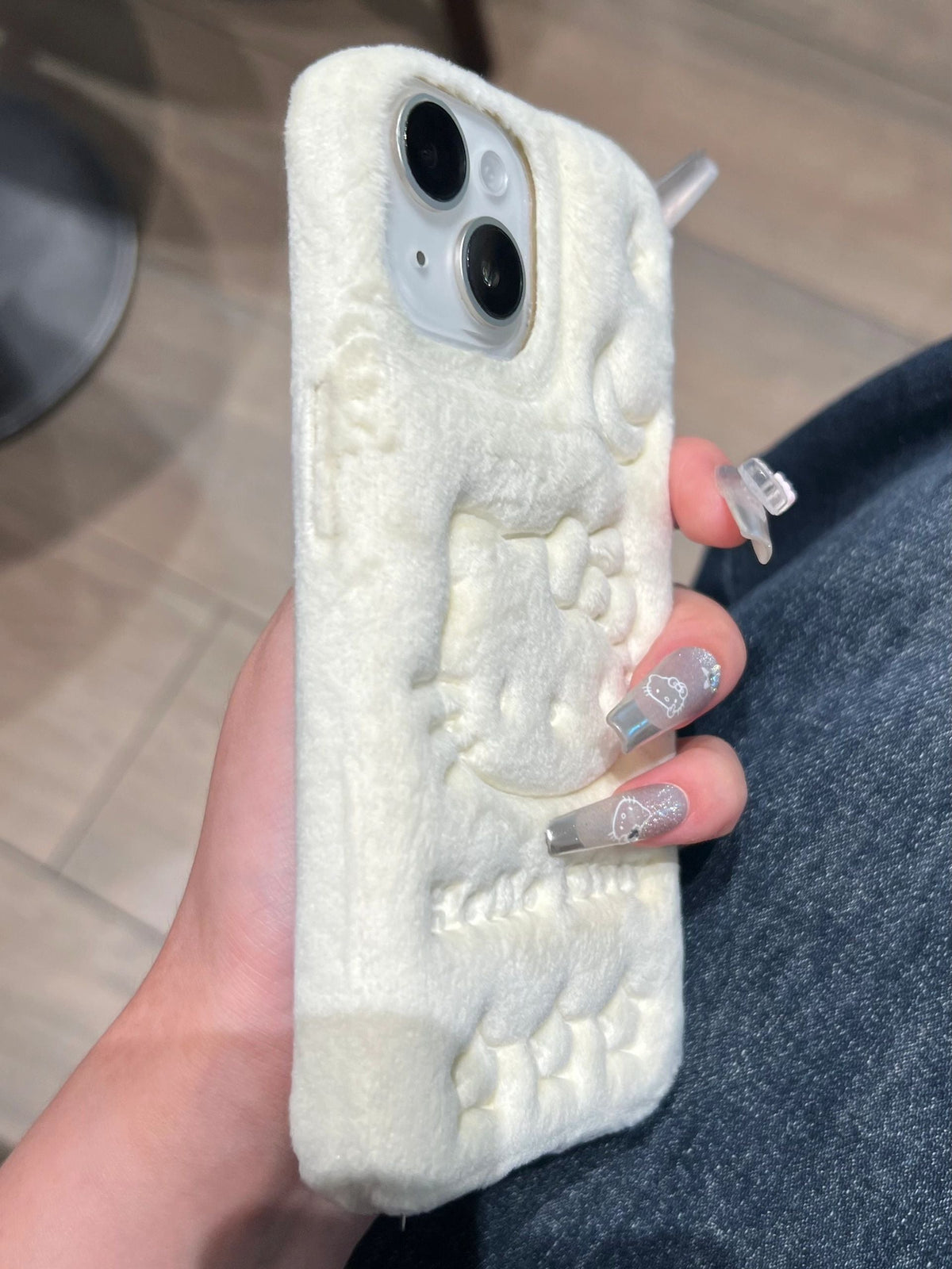 Fluffy Embossed Velvet iPhone Case