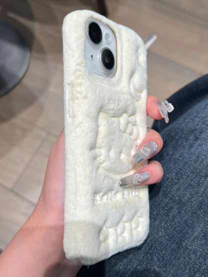 Fluffy Embossed Velvet iPhone Case