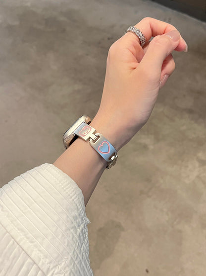 Engraved Kitty Stainless Steel Apple Watch Band