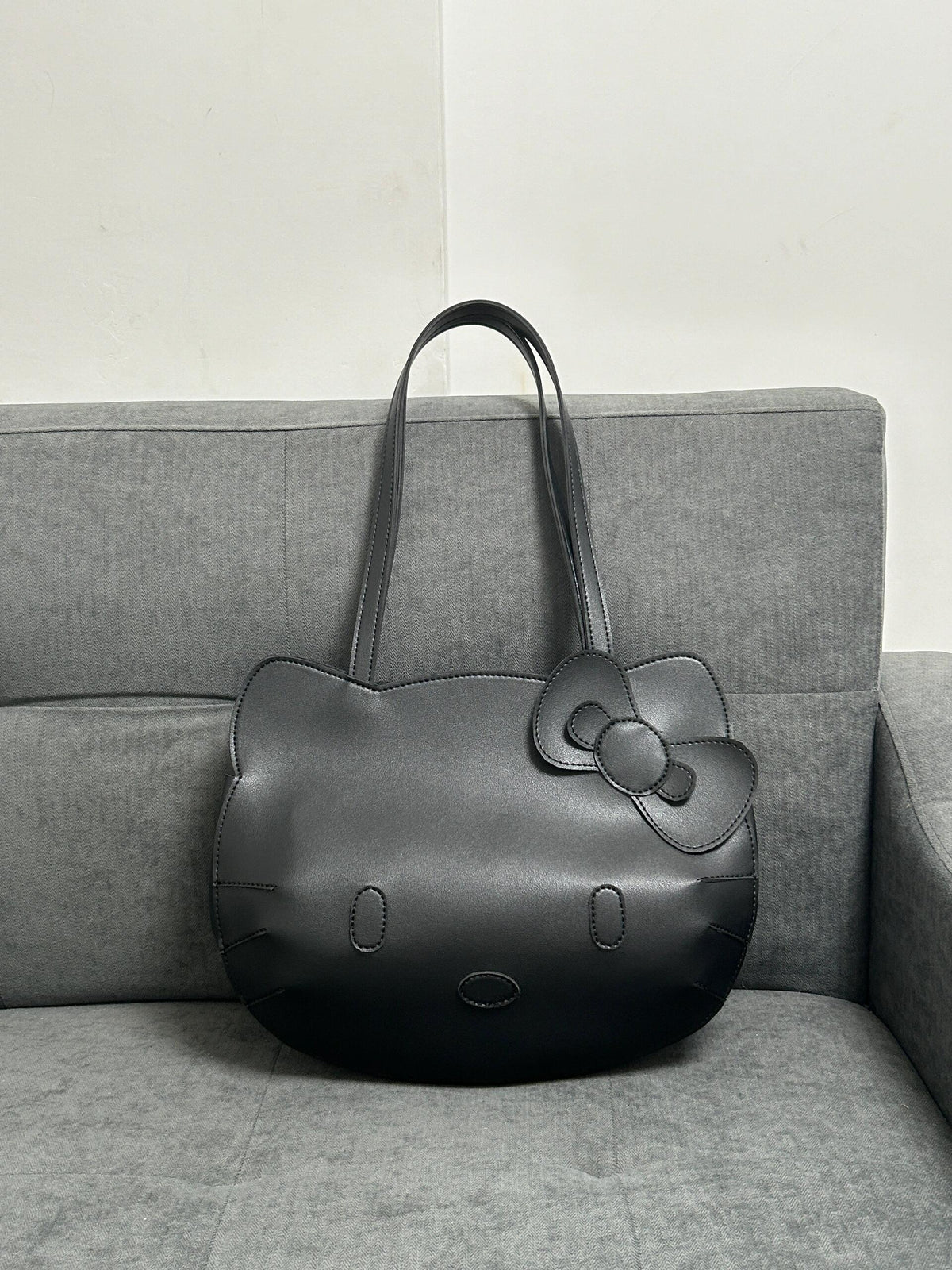 Black Kitty Satchel Handbag