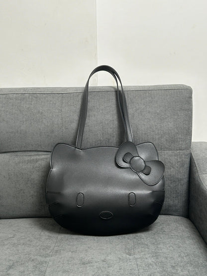 Black Kitty Satchel Handbag