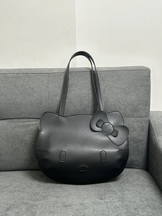 Black Kitty Satchel Handbag
