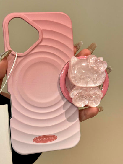 Kitty Ripple iPhone Case with Holder