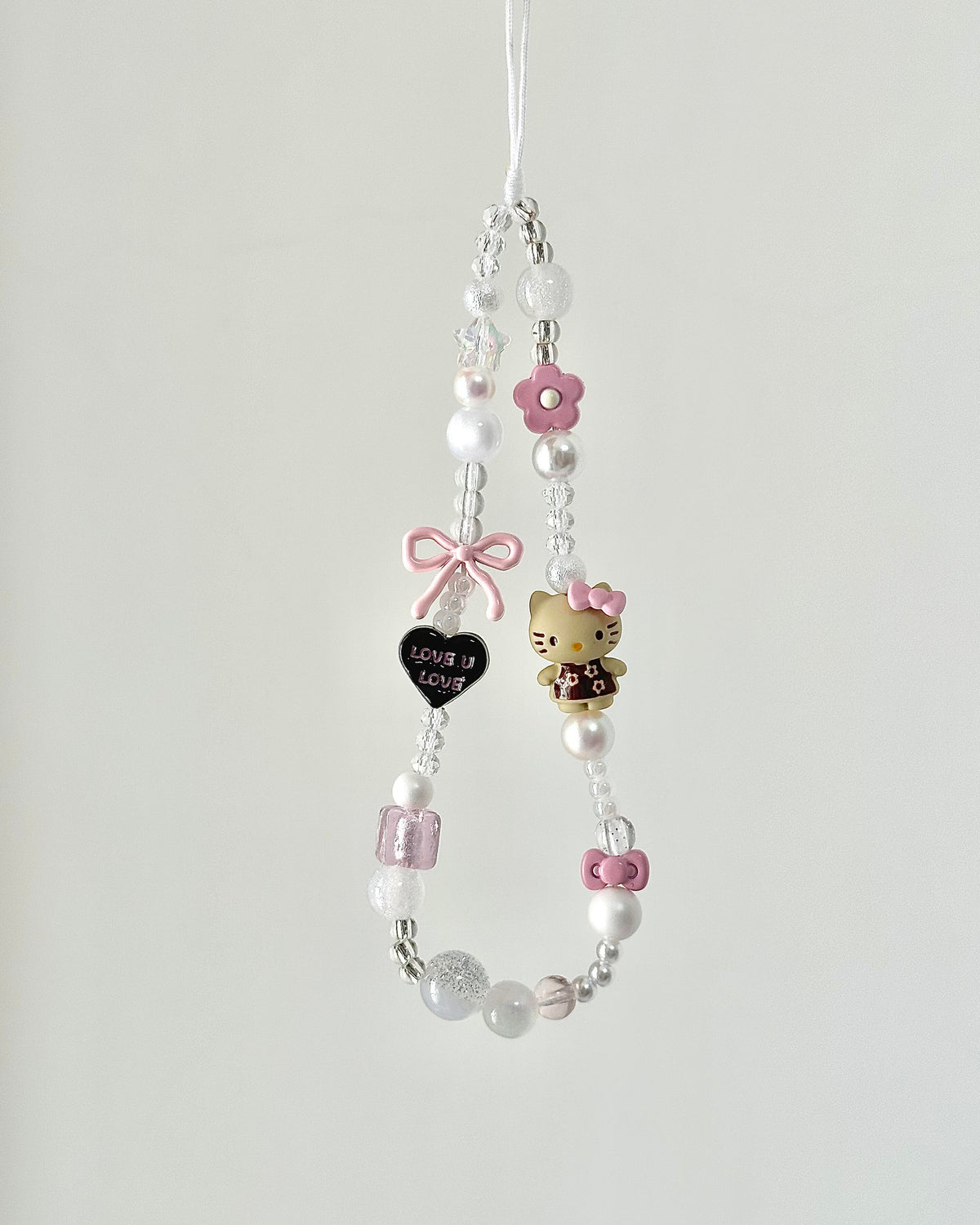 Kitty Beaded Phone and Bag Charm