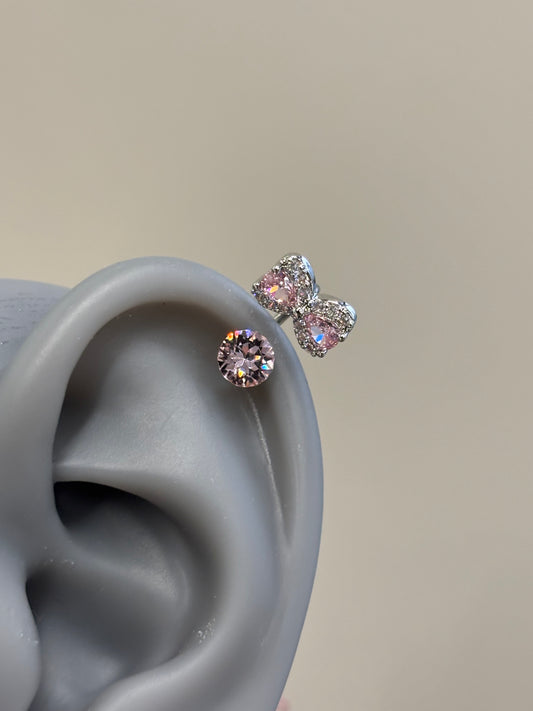 Kitty Bow Stainless Steel Earrings
