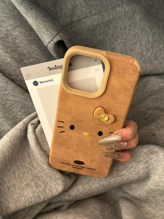 Kitty Leather-Style iPhone Case