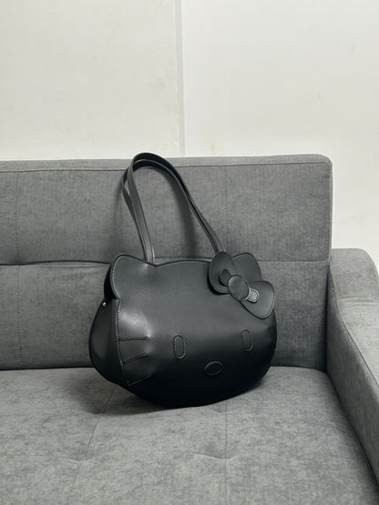Black Kitty Satchel Handbag