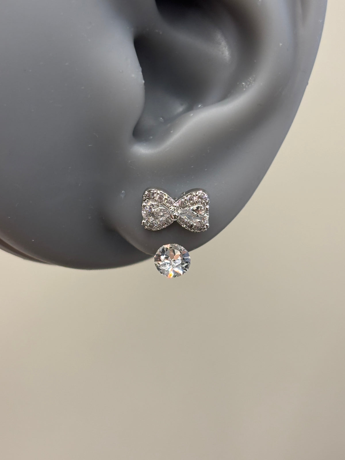 Kitty Bow Stainless Steel Earrings