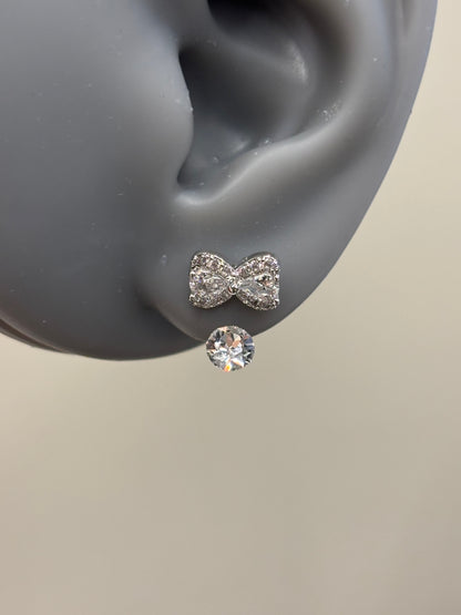 Kitty Bow Stainless Steel Earrings