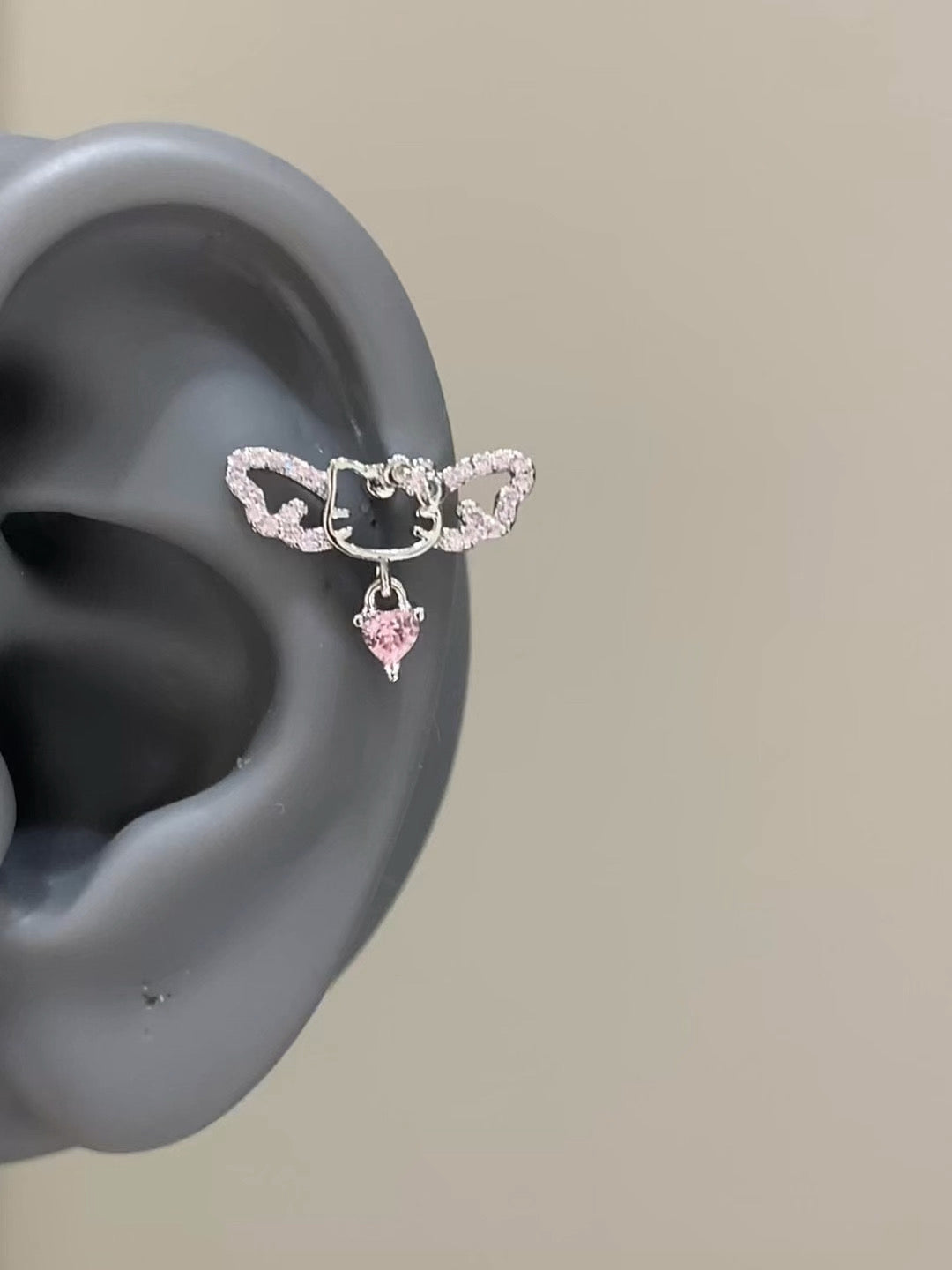 Angel Kitty Stainless Steel Earrings